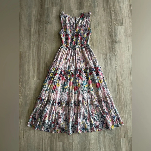 Banjanan Women’s Iris Tiered Midi Dress in Dawn Chorus - Size Medium - Picture 12 of 12